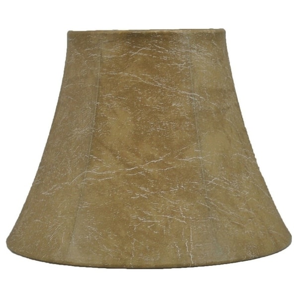 Farmhouse Leather Bell Lampshade, 9" to 16" Bottom Size On Sale Bed